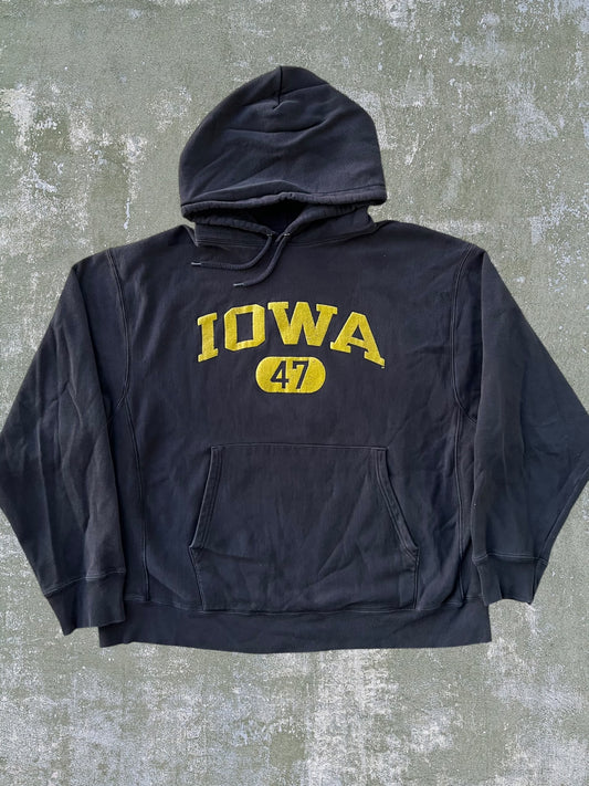 Early-2000s Champion University of Iowa Reverse Weave Crewneck (XL)