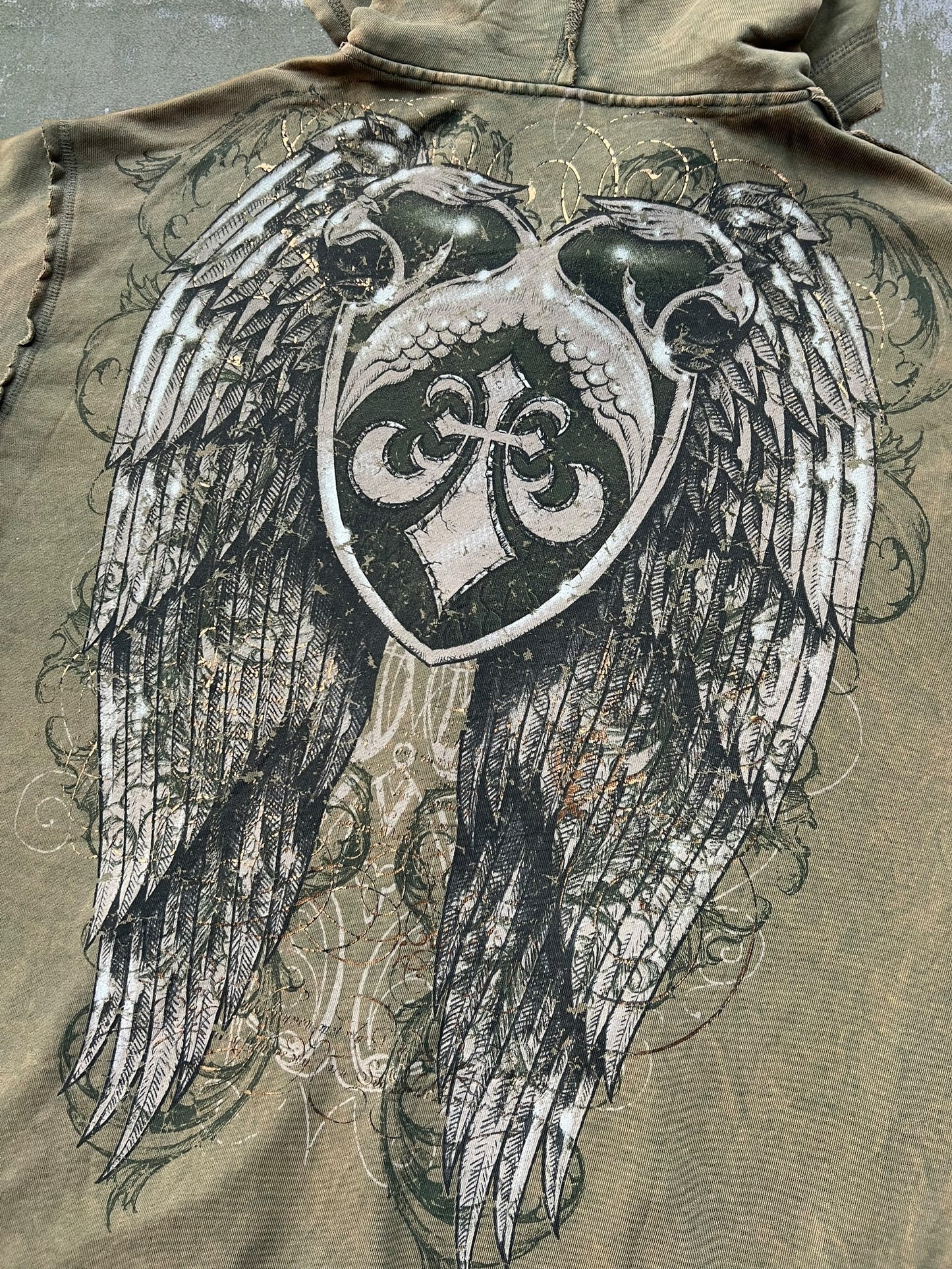 Early-2000s Affliction Zip Hoodie (XXL) (New With Tags)