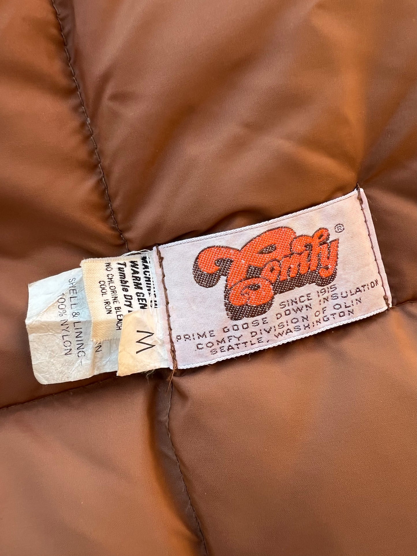‘70s Down Filled Puffer Jacket (M)