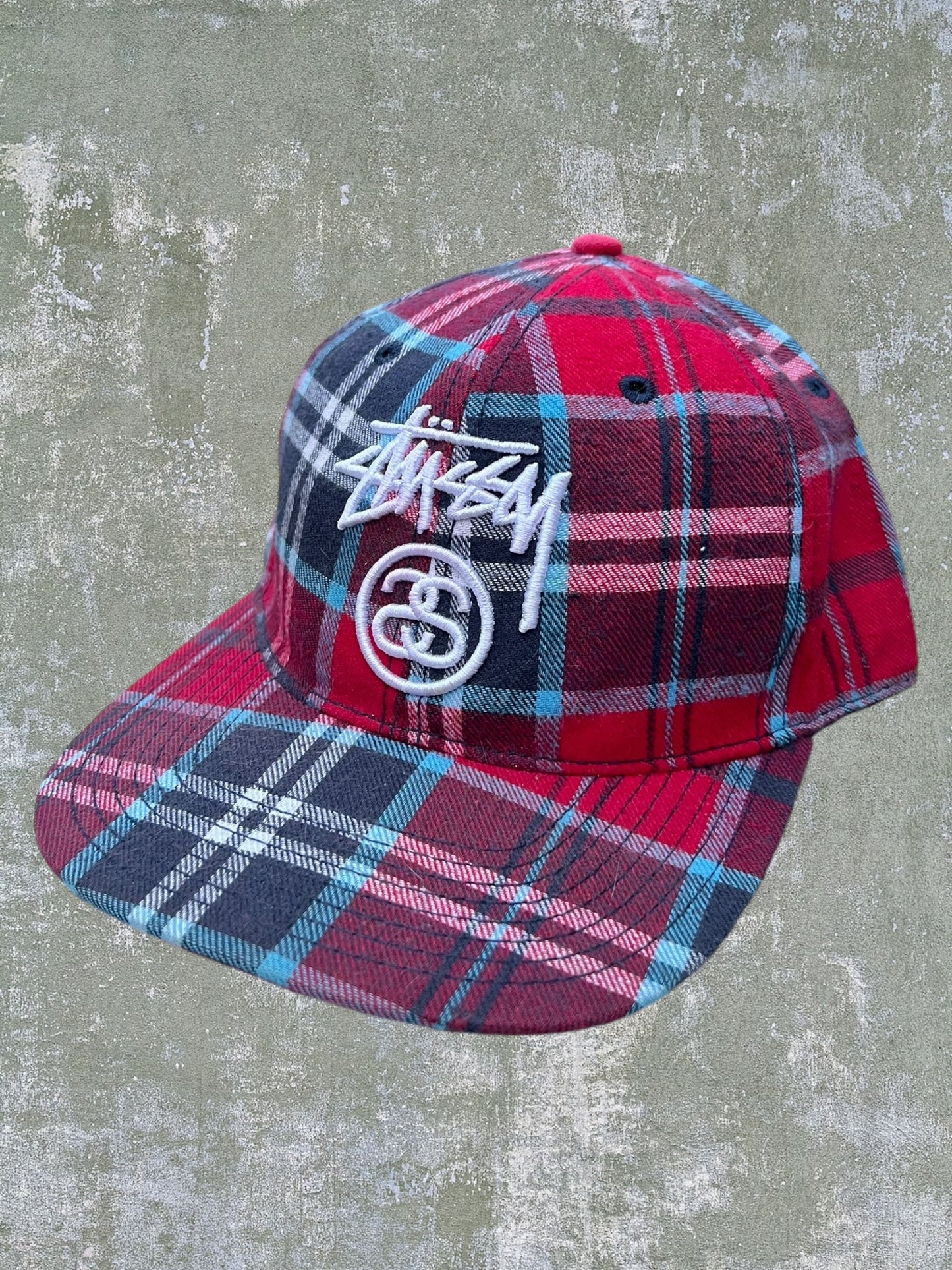 2000s/2010s Stüssy Plaid Snapback