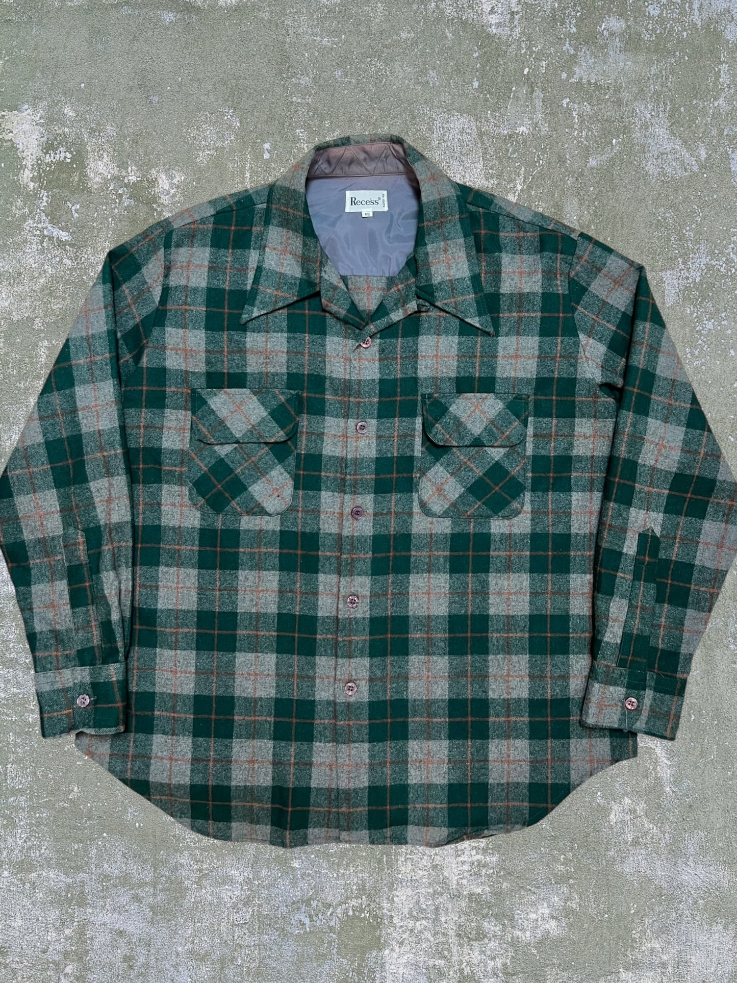 ‘70s Wool Flannel Board Shirt (XL)