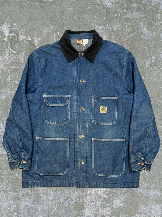 ‘80s Wrangler Big Ben Flannel Lined Denim Chore Jacket (L)