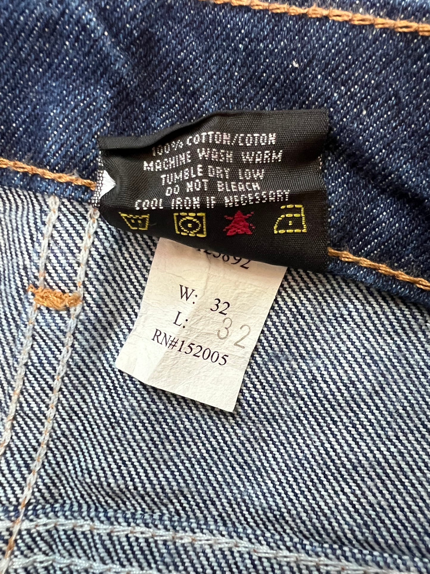 ‘90s/Early-2000s Prison Blues Double Knee Carpenter Jeans (32x32)
