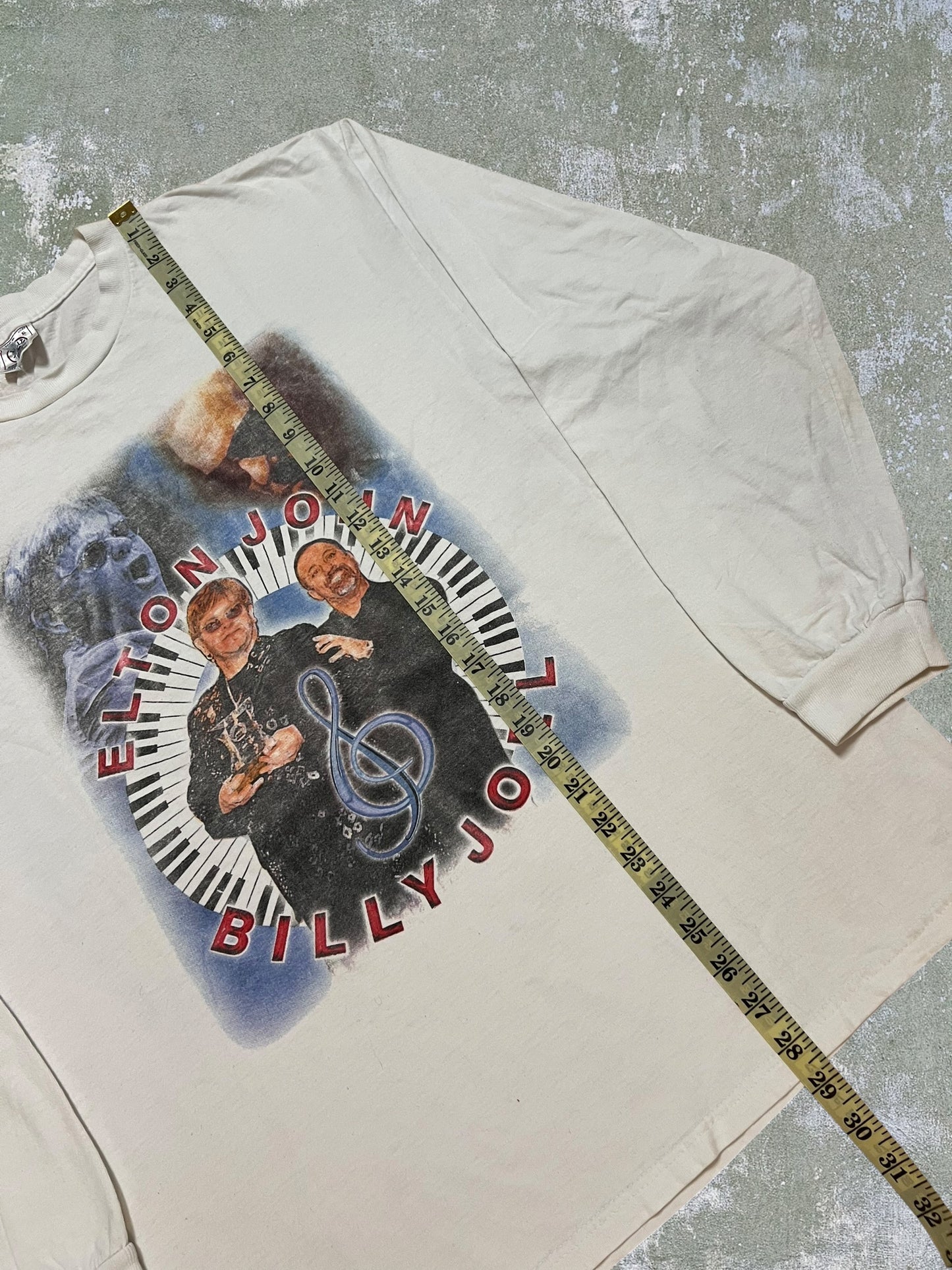 Late-90s Elton John/Billy Joel Long Sleeve Tee (XL)