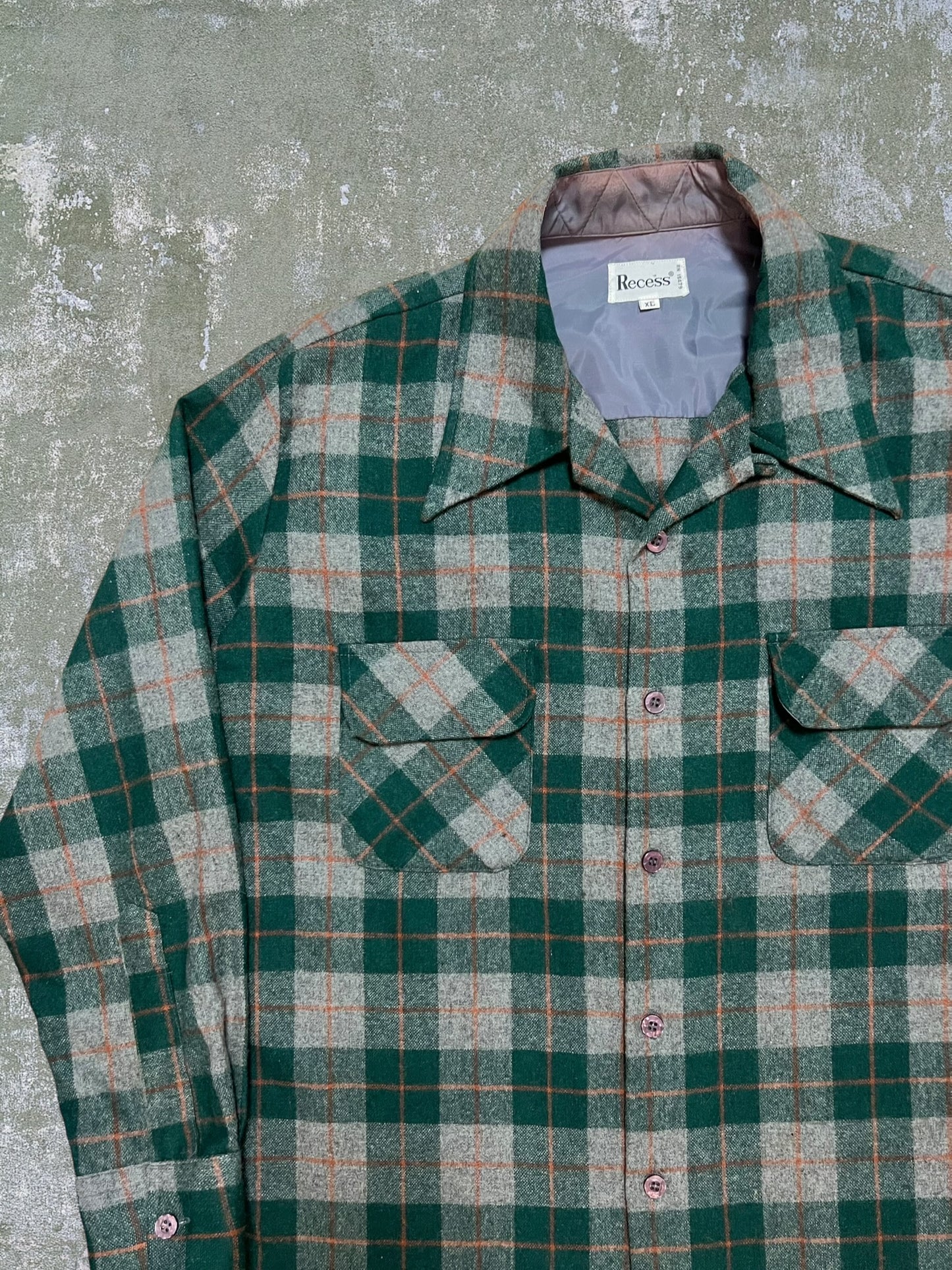 ‘70s Wool Flannel Board Shirt (XL)