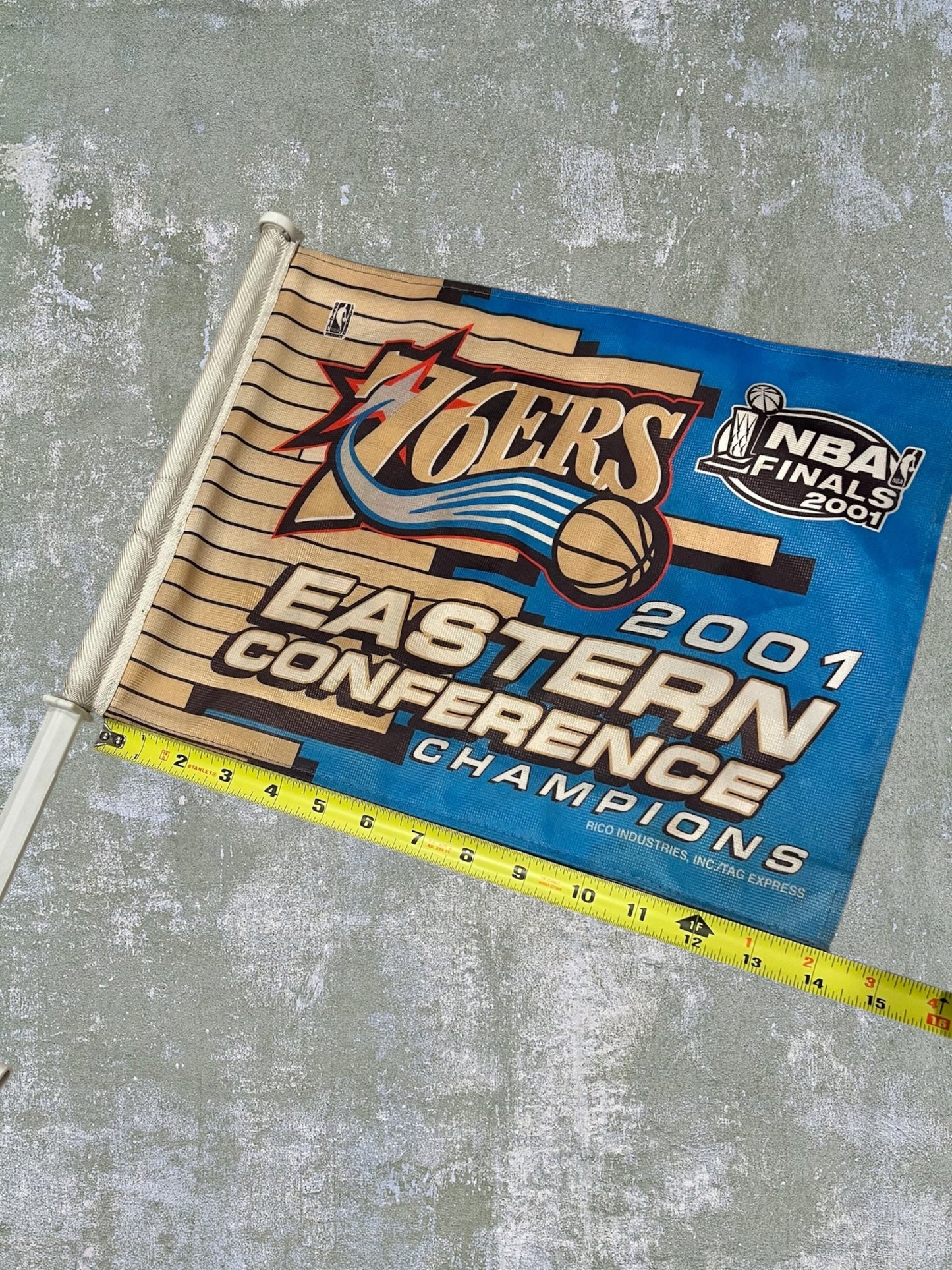 2001 Philadelphia 76ers Eastern Conference Champions Car Flag (Set Of 2)