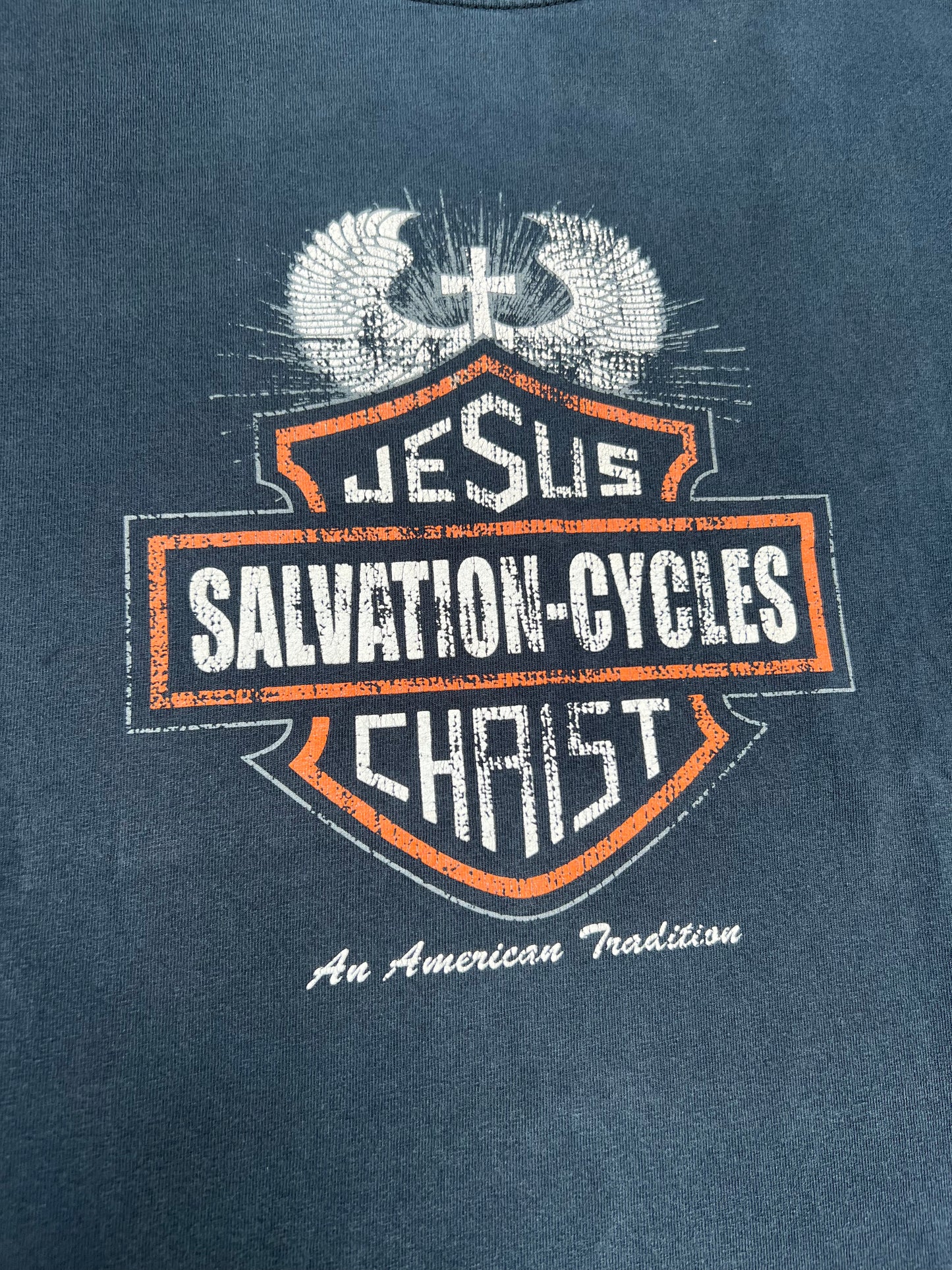 Early-2000s Jesus Harley Davidson Parody Tee (L)