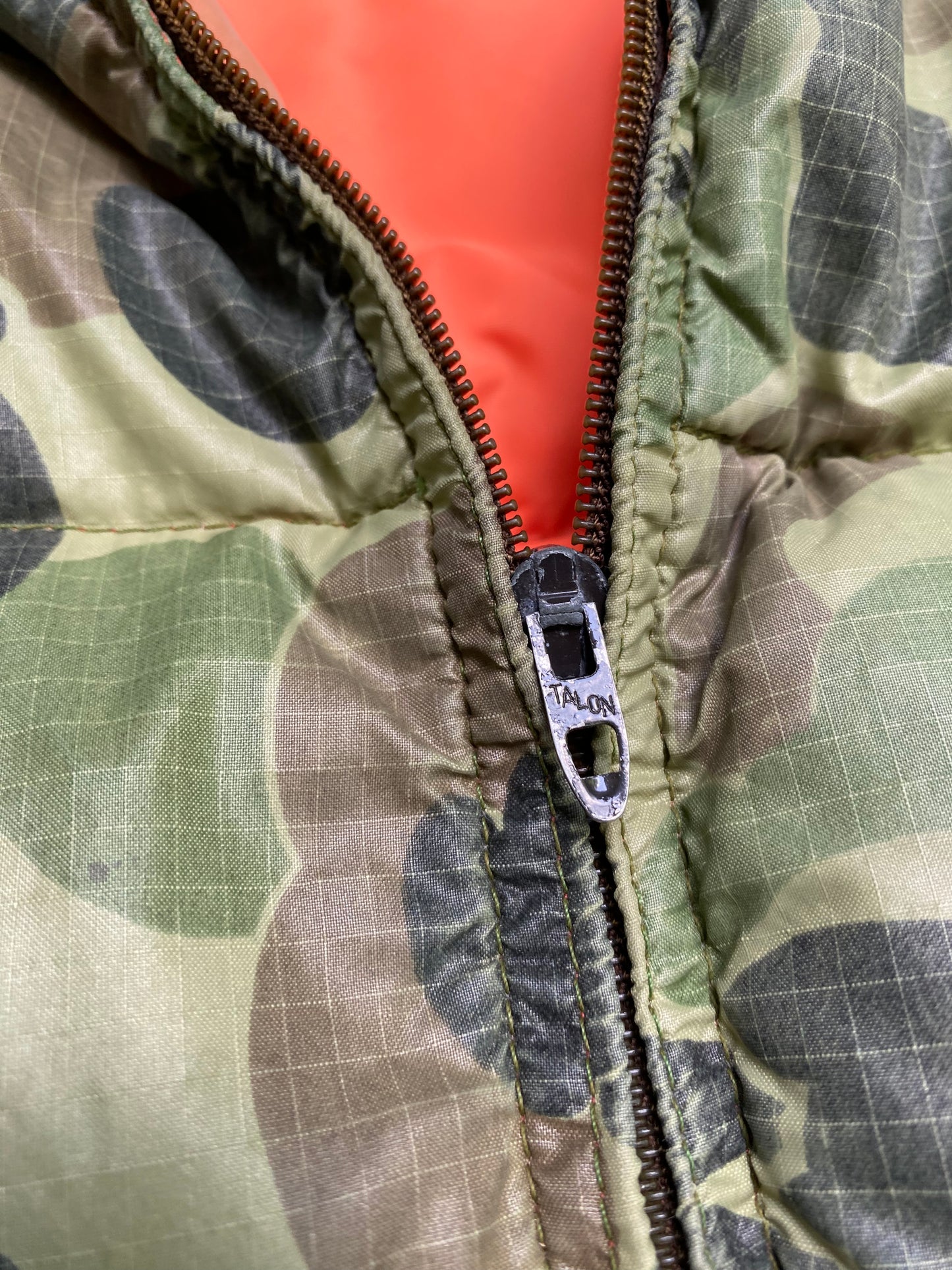 ‘70s/‘80s 10X Duck Camo Down Filled Hunting Jacket (M)