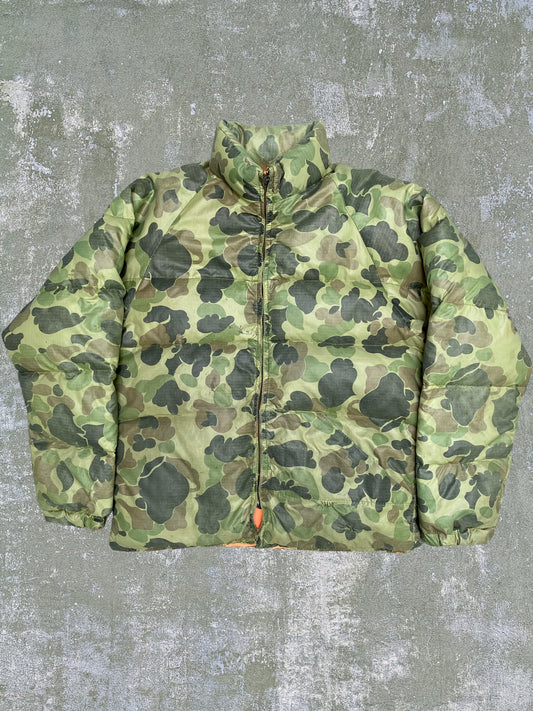 ‘70s/‘80s 10X Duck Camo Down Filled Hunting Jacket (M)