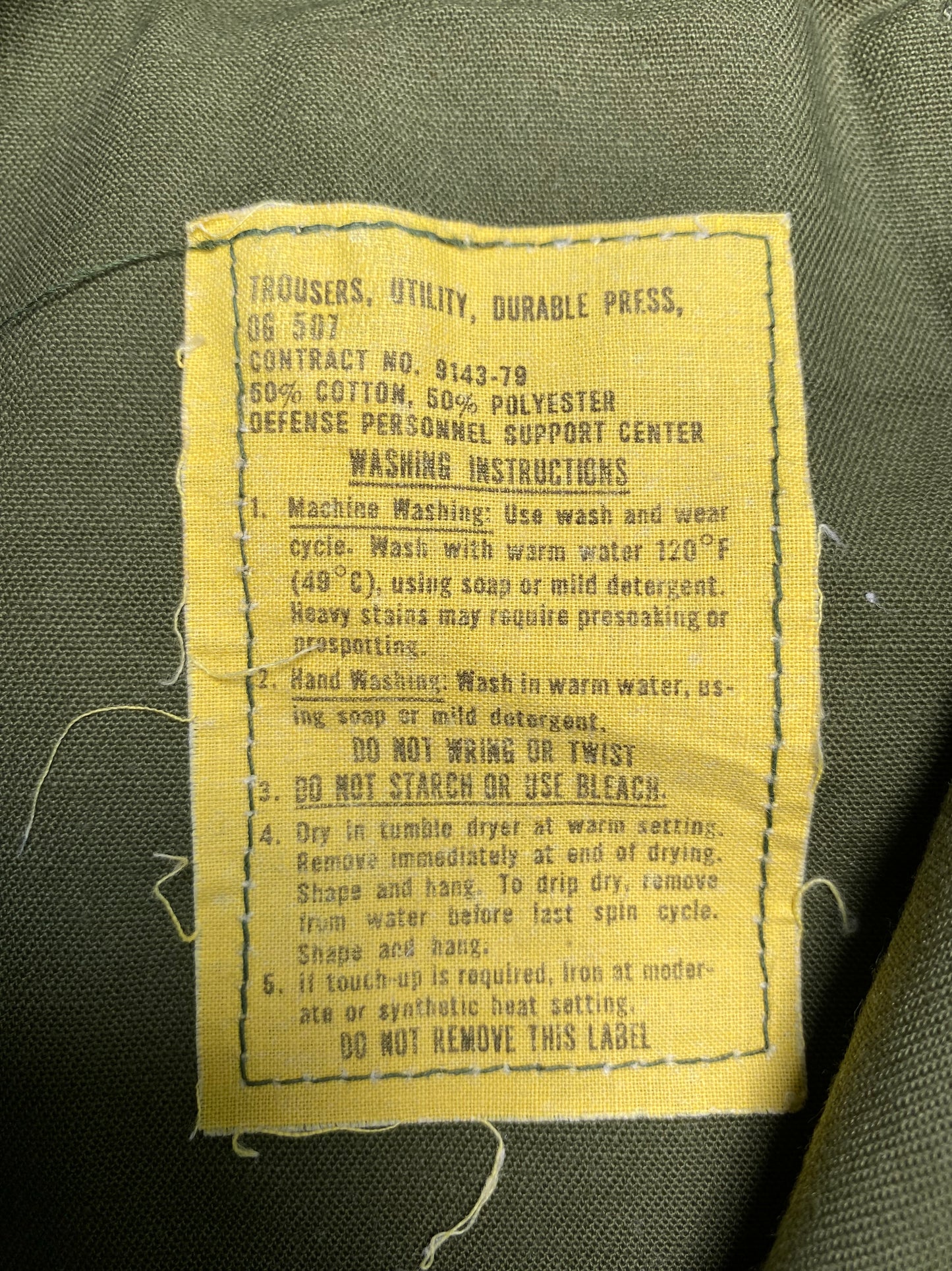 1979 US Military OG-507 Pants (26x27)