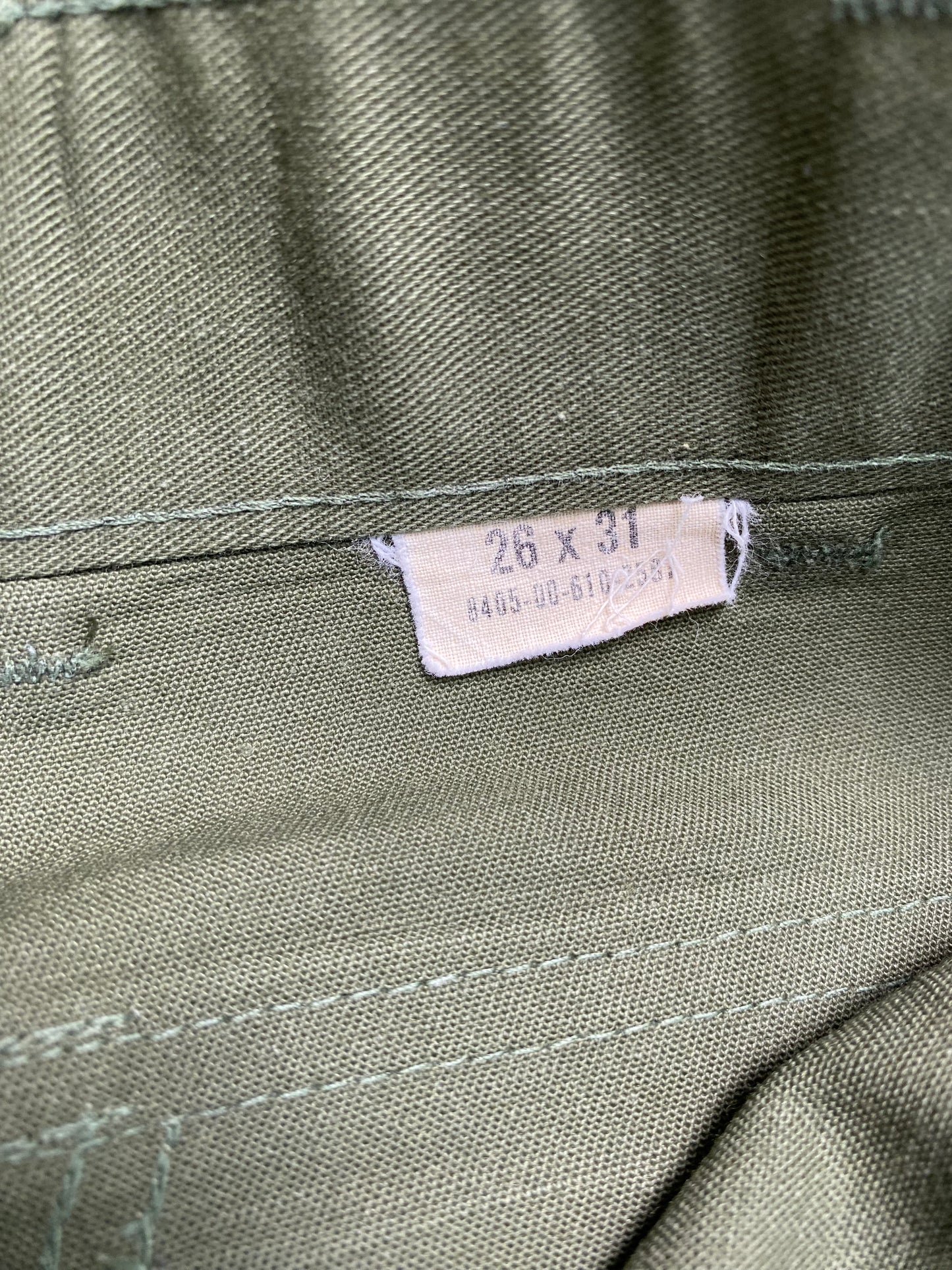 1976 US Military OG-507 Pants (26x31)