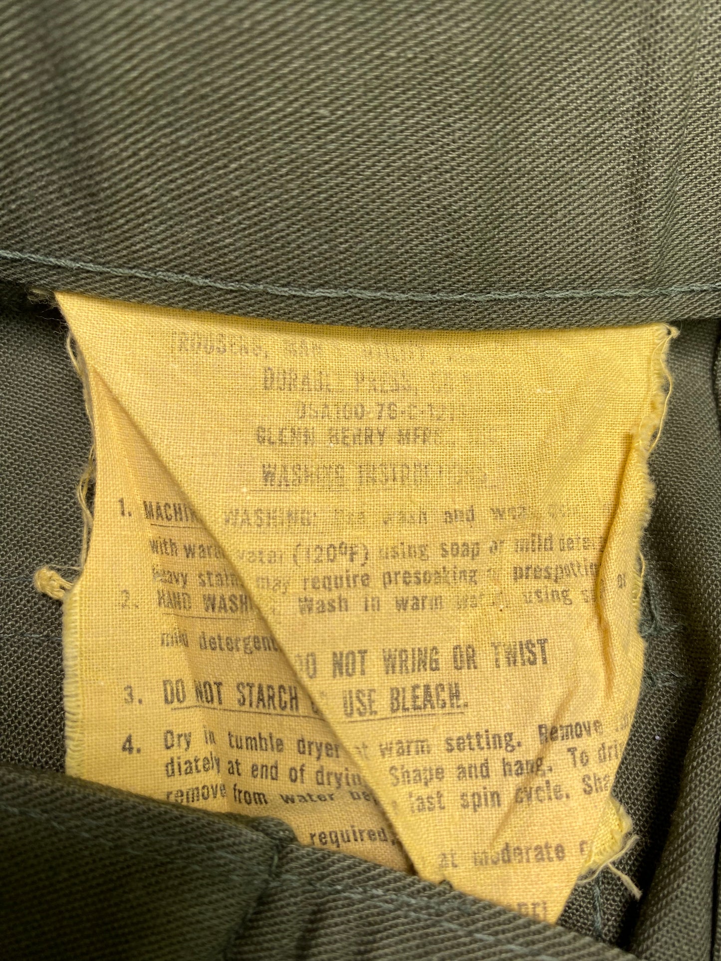 1976 US Military OG-507 Pants (26x31)