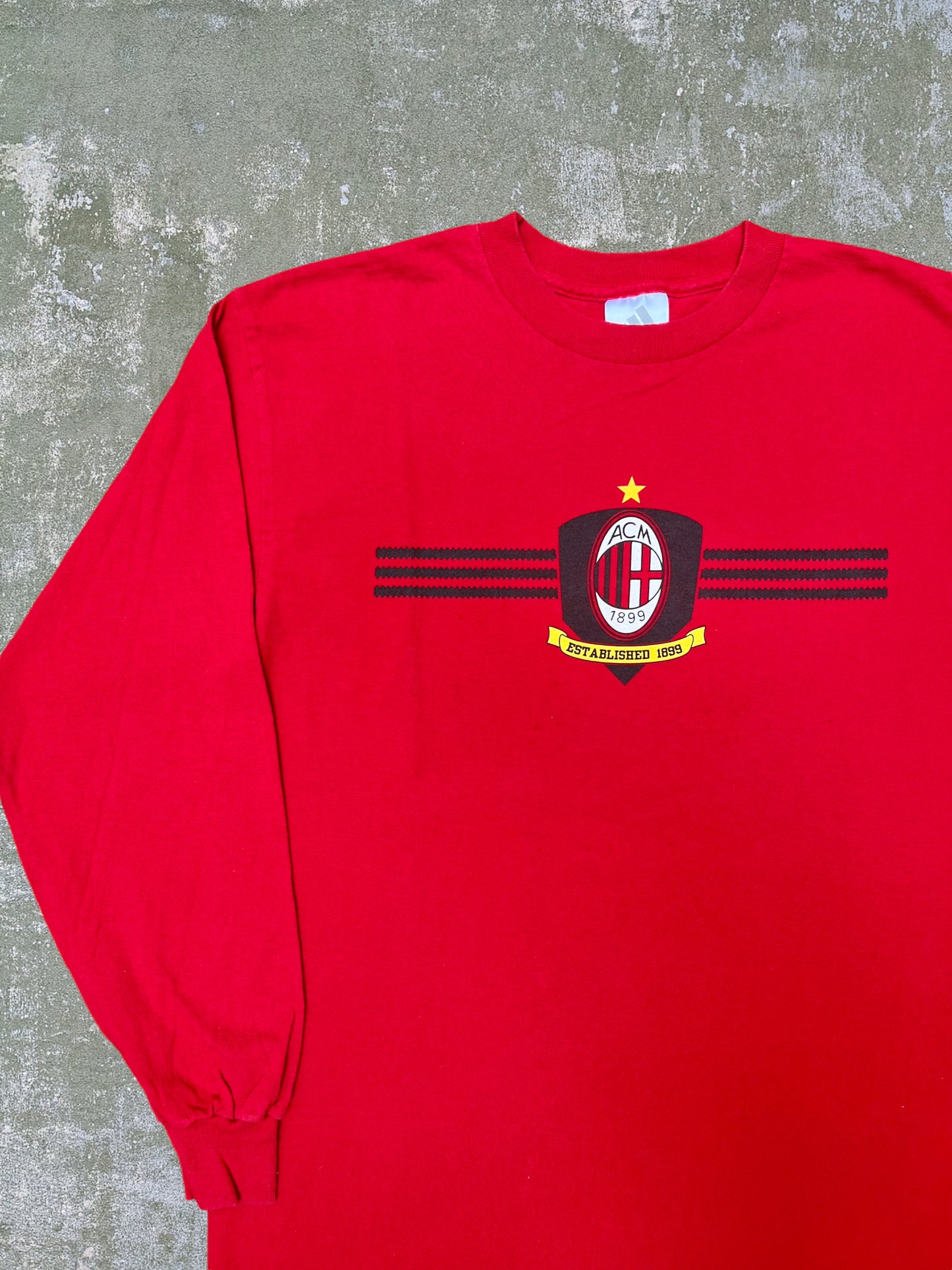 Early-2000s Adidas AC Milan Long Sleeve Tee (M)