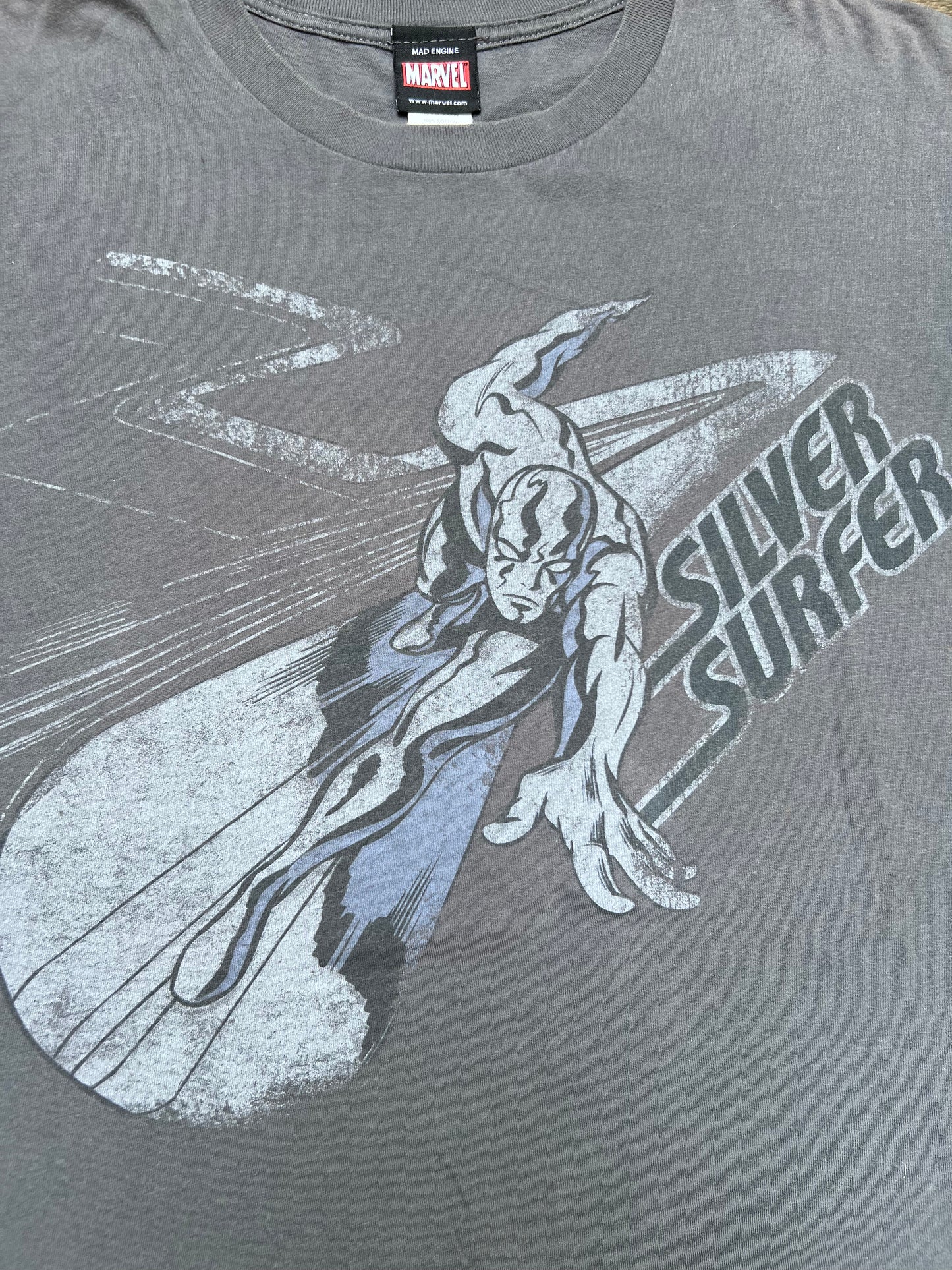 vintage MARVEL silver Surfer print T XLカラーブラック