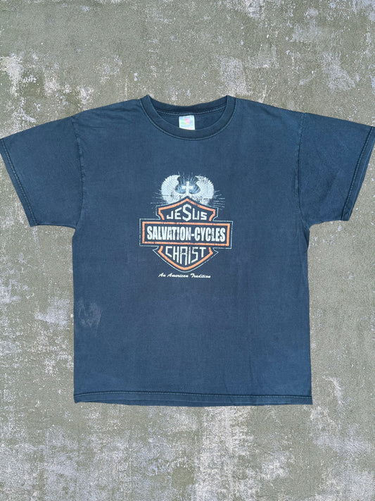 Early-2000s Jesus Harley Davidson Parody Tee (L)