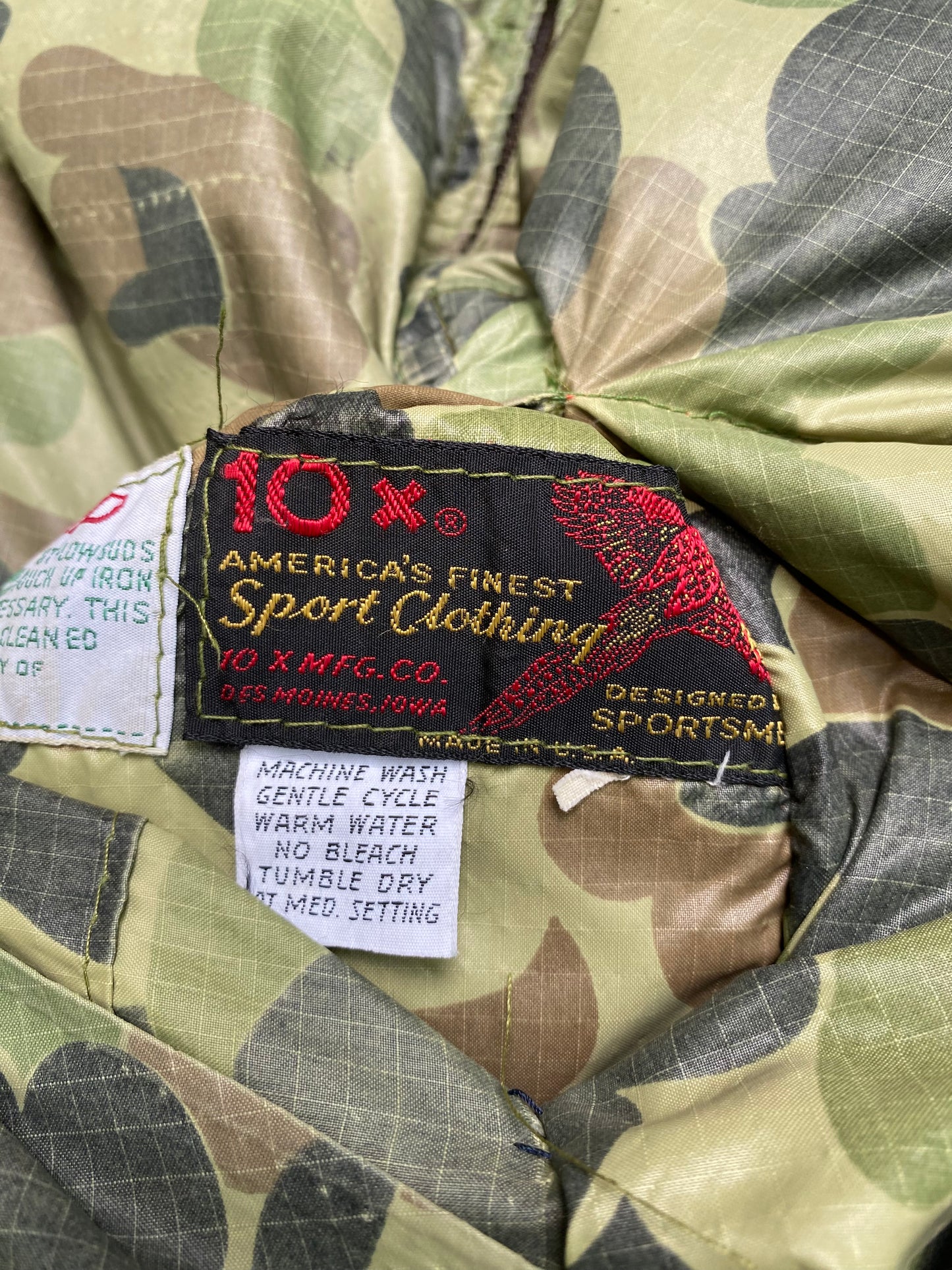 ‘70s/‘80s 10X Duck Camo Down Filled Hunting Jacket (M)