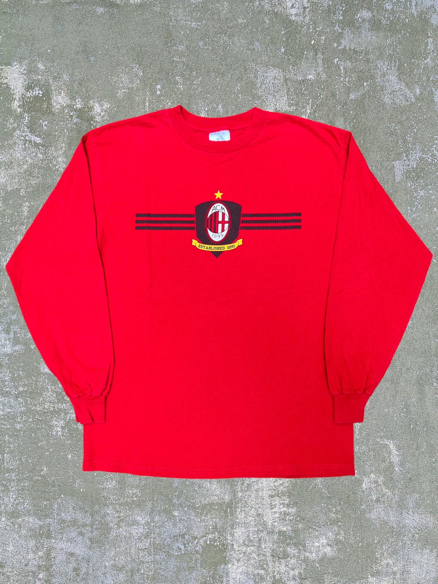 Early-2000s Adidas AC Milan Long Sleeve Tee (M)