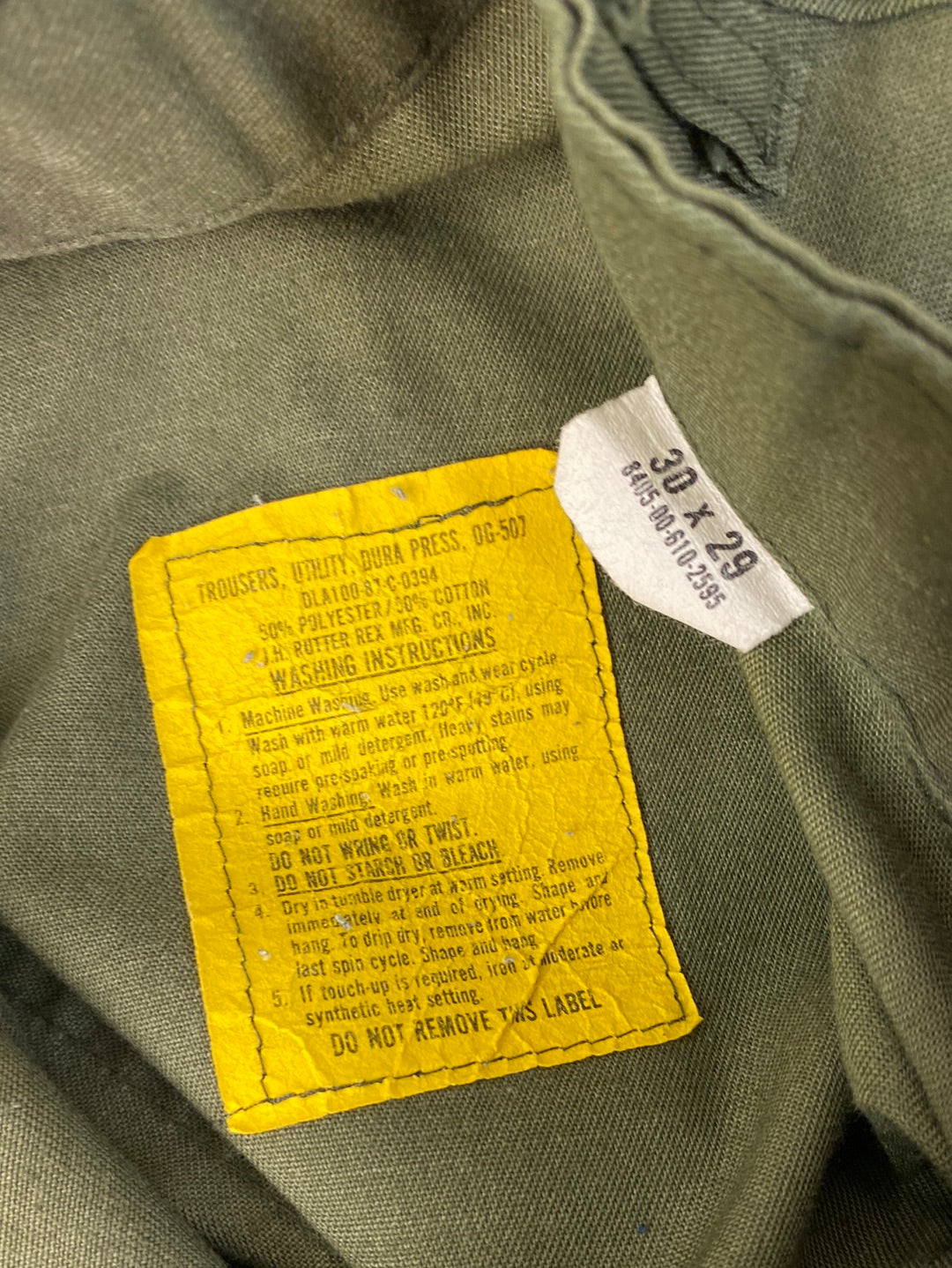 1987 US Military OG-507 Pants (30x29)